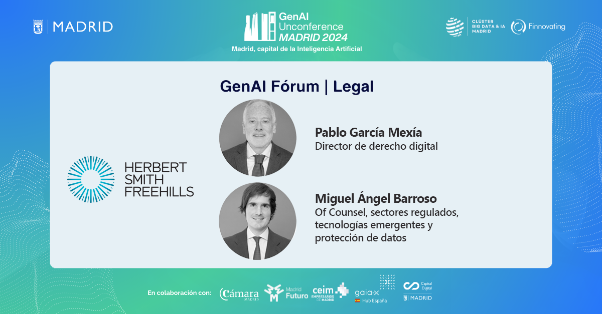 ‘GenAI Forum – Legal’, organizado por Finnovating y el Clúster Big Data Madrid