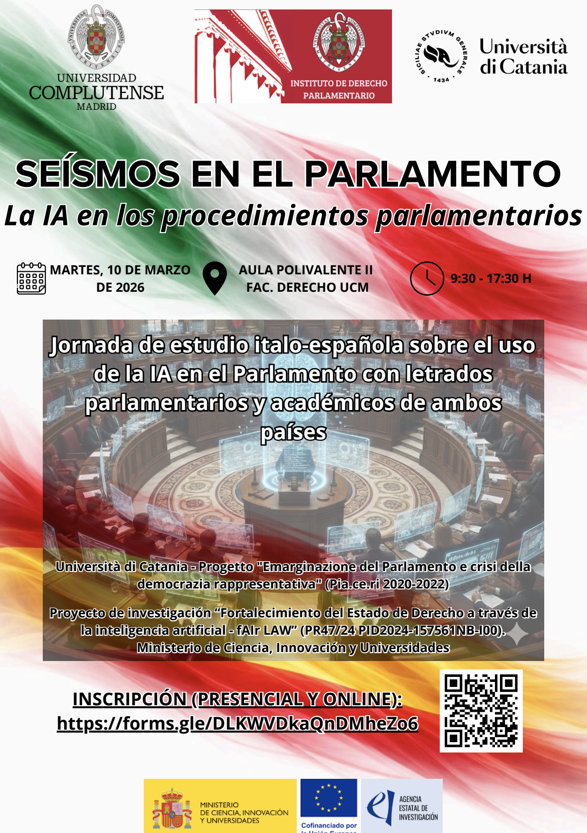 Pablo García Mexía participa en la jornada internacional sobre Inteligencia Artificial y procedimientos parlamentarios en la Universidad Complutense de Madrid